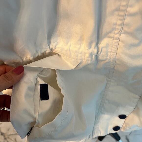 Pacific Trail Outerwear Unisex Utility Jacket Size L White/Navy/Orange Zip Hood - Picture 4 of 15